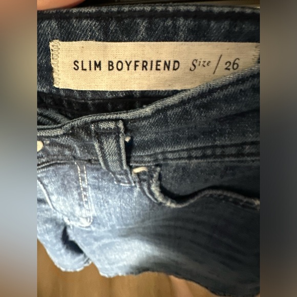 Anthropologie slim boyfriend Denim Blue Women's Shorts - Picture 3 of 5